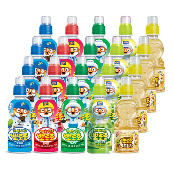 뽀로로 5종모음(딸기4+밀크4+사과4+보리4+샤인머스캣4) 20개 16,860원