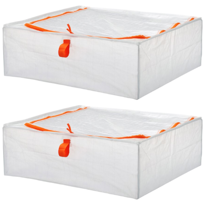 (주)에이스샵 1+1 부직포 수납박스 부직포정리함 수납박스 의류 리빙박스 패브릭수납박스, 화이트, 2개 12,900원