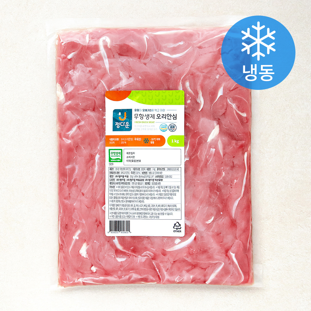 정다운 무항생제 인증 오리 안심 (냉동) 13,650원