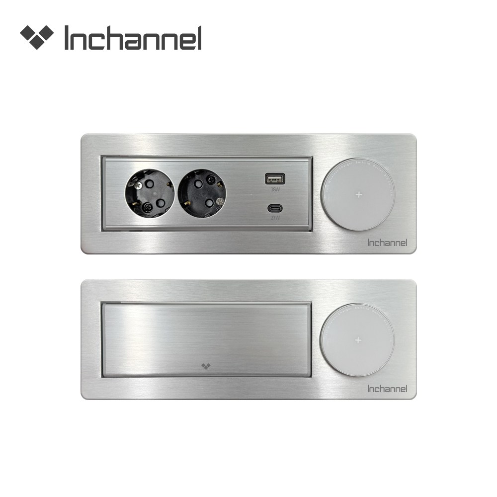 인채널 빌트인콘센트 초고속 무선충전 C타입 회전콘센트 맥세이프 플랫소재 가구매립 아일랜드 103,500원