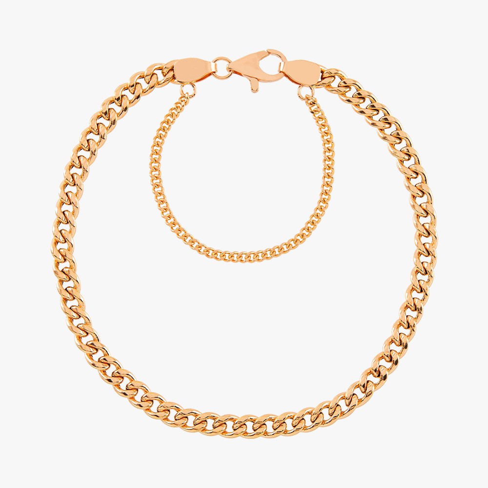 엘렌쥬얼리 14K 18K 로즈 할로우 Curve 체인 팔찌 852,000원