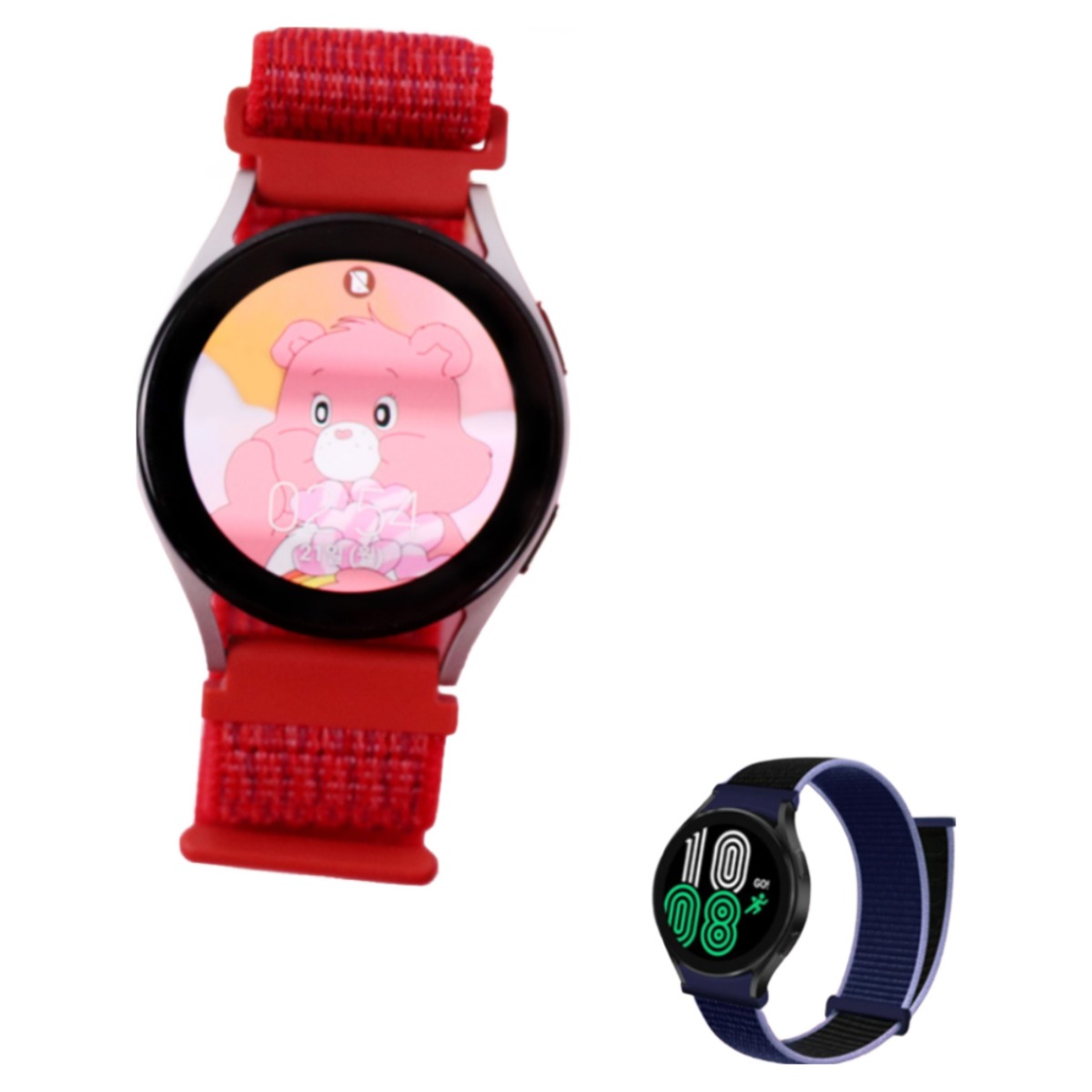 오르몽트 (1+1) 갤럭시워치 스트랩 스포츠루프 밴드 경량 시계줄 줄질 나일론 갤럭시 워치7 6 5 4 3 액티브2 호환, 19.레드+미드나잇블루블랙, 1개 8,900원