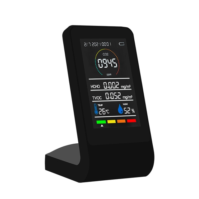 HCHO TVOC CO2 측정기 디지털 온도 습도 테스터 LCD 디스플레이 이산화탄소 감지기 대기질 모니터 5 in 1 65,070원