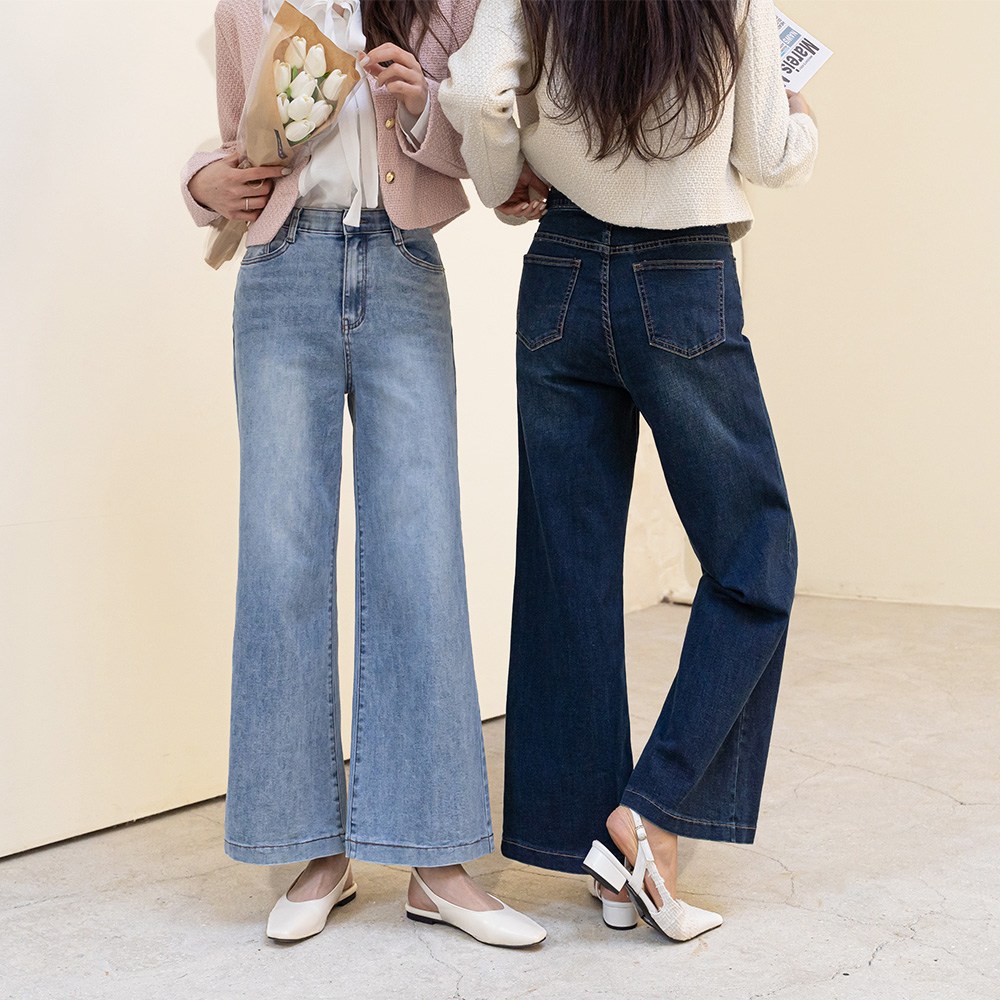 앤더데이 여성용 예쁨이 가득 꿀스판 와이드진 32,900원