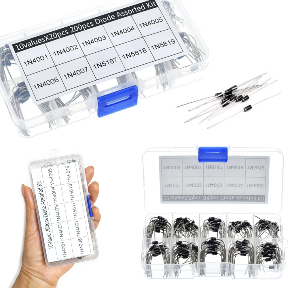 정류 다이오드세트 200개입 IN4001 IN5187 쇼트키 아두이노 전기 회로 과학실험 12,000원