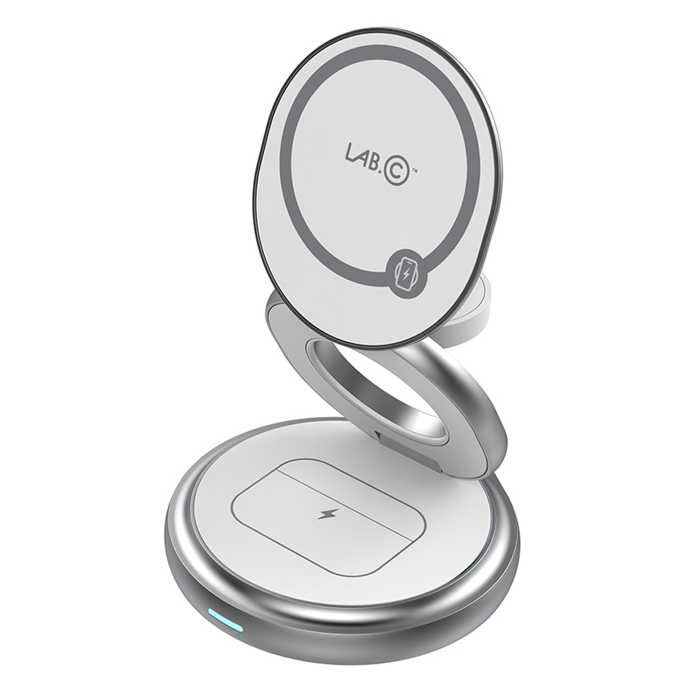 랩씨 3in1 Qi2 15W 풀더블 맥세이프 고속 무선 충전기 애플워치용, 1개, 실버(LABC-246QI2SV) 34,800원