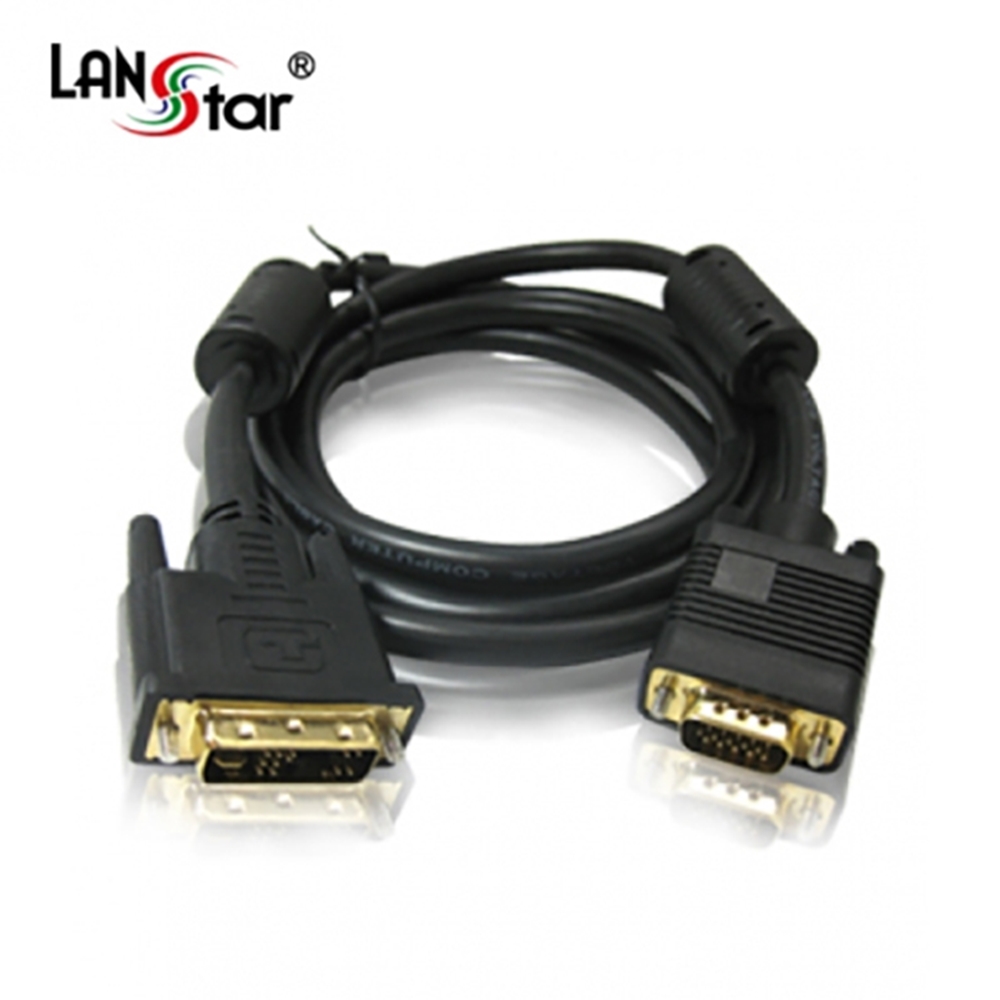 LANstar DVI to RGB 변환 케이블 모니터 MM타입 10M LS-DVI-VGA-10M, 1개, LS-DVI-VGA-10M 12,470원