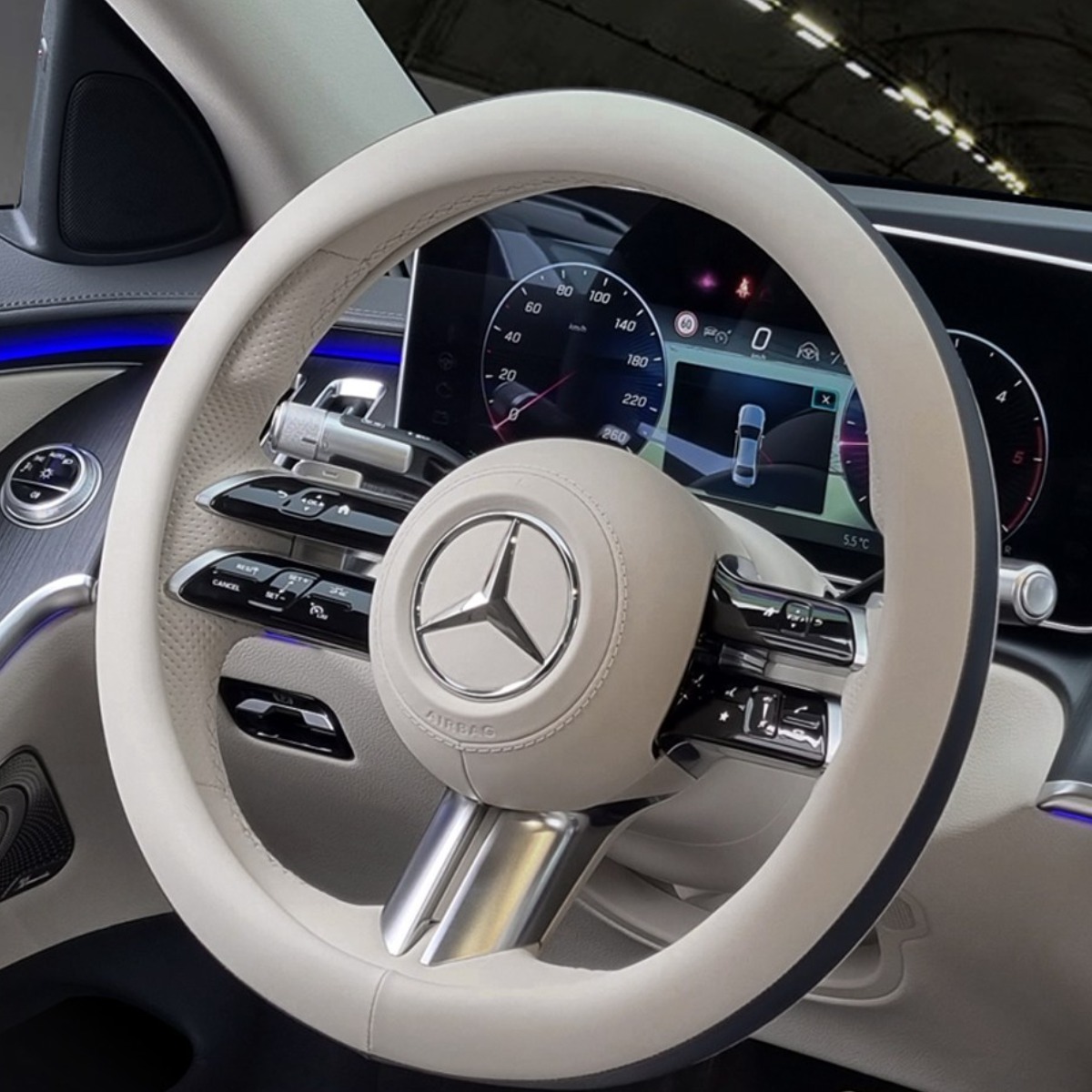 자동차 실내용품 미끌림없는 편안한 그립감 차량용 핸드메이드 수작업 고급가죽 핸들커버 운전대카바, 바닐라화이트 35,000원