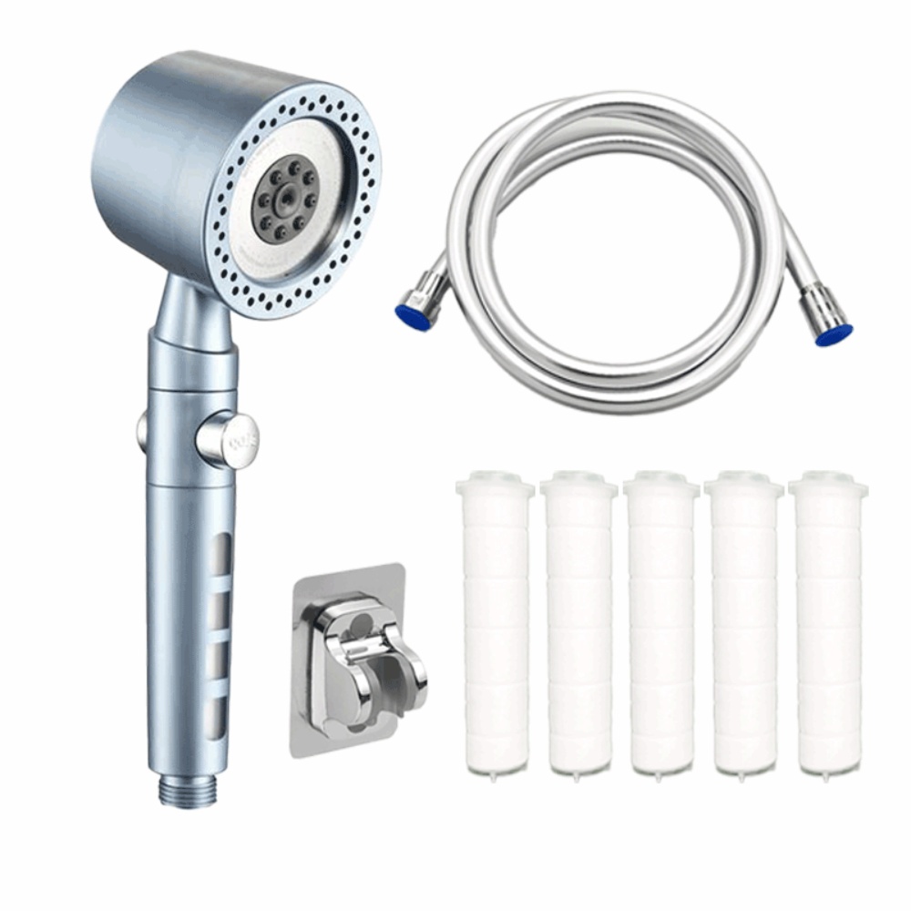 Skapendy 샤워기헤드 6단 조절 필터샤워기 수압상승 물때방지 호스2M, 핑크, 1세트 178,700원