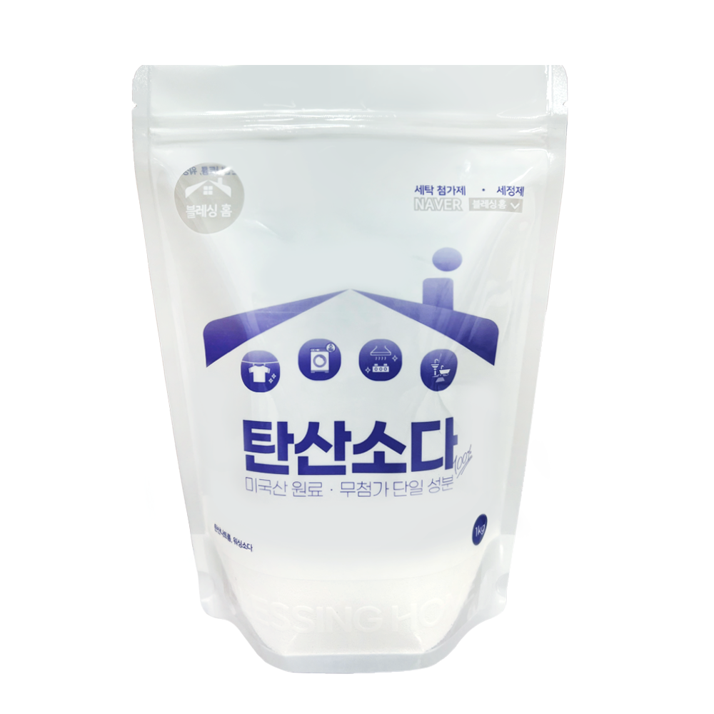 블레싱홈 미국산 탄산소다 워싱소다 1kg 빨래쉰내 기름때 제거 세탁보조제 3,340원