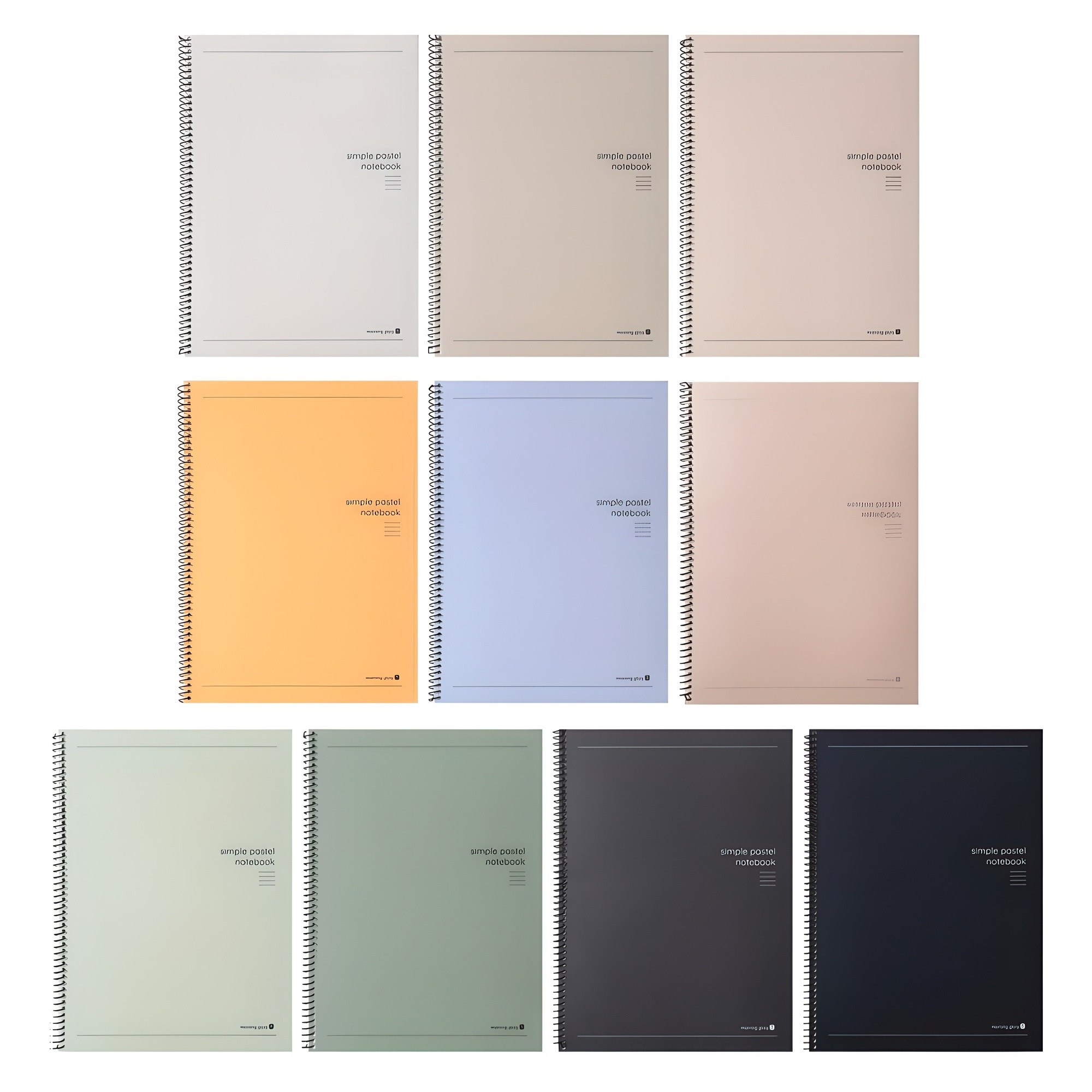 모닝글로리 원링 심플파스텔 스프링노트 10종 세트 8,200원