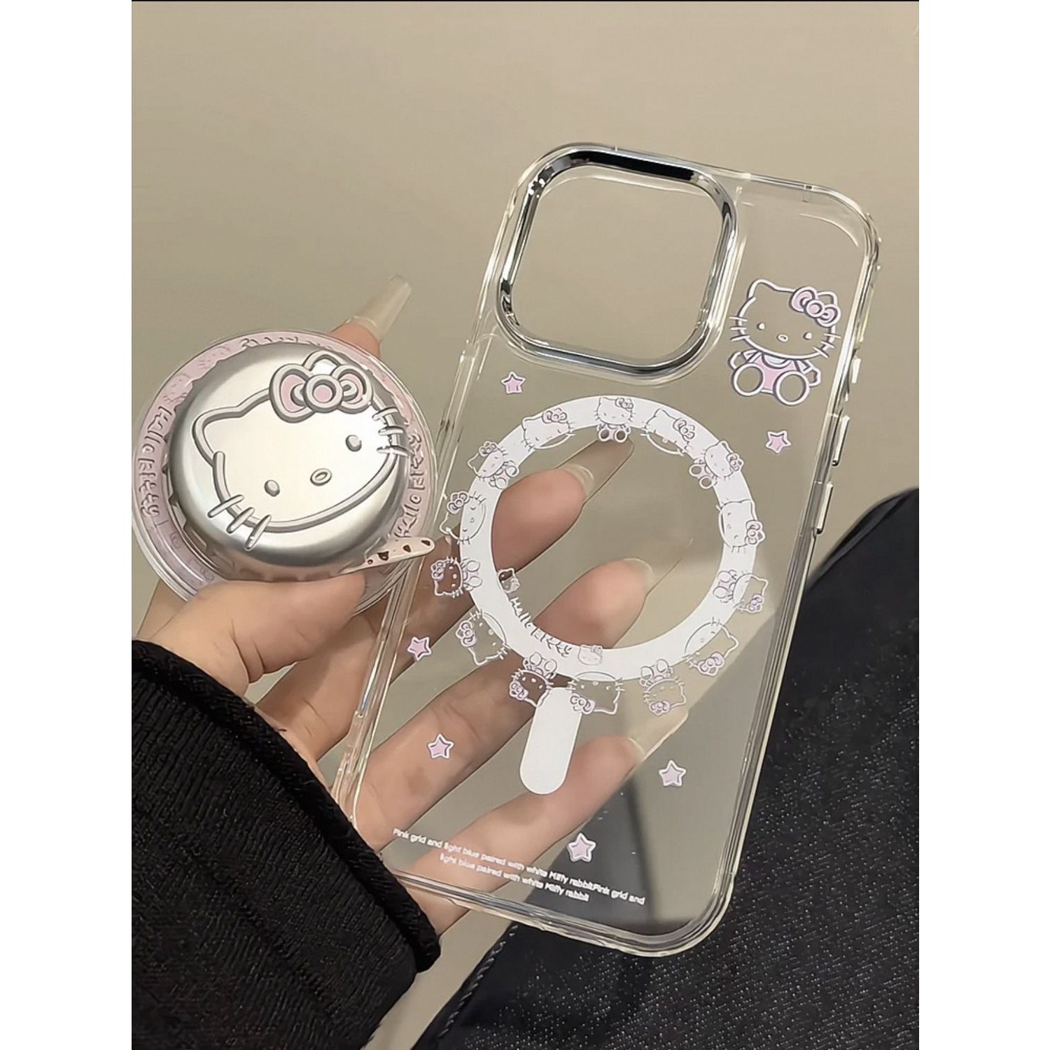 TYREUS 큐티 키티 투명 아이폰 맥세이프 그립톡 호환 아이폰16 케이스 8,800원