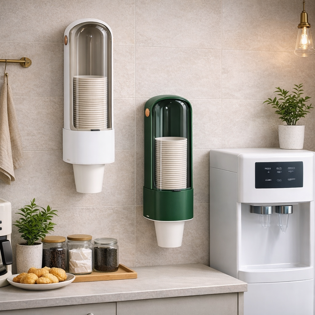 딜하우스 무타공 종이컵 디스펜서 컵 홀더, 1개, 그린 12,100원