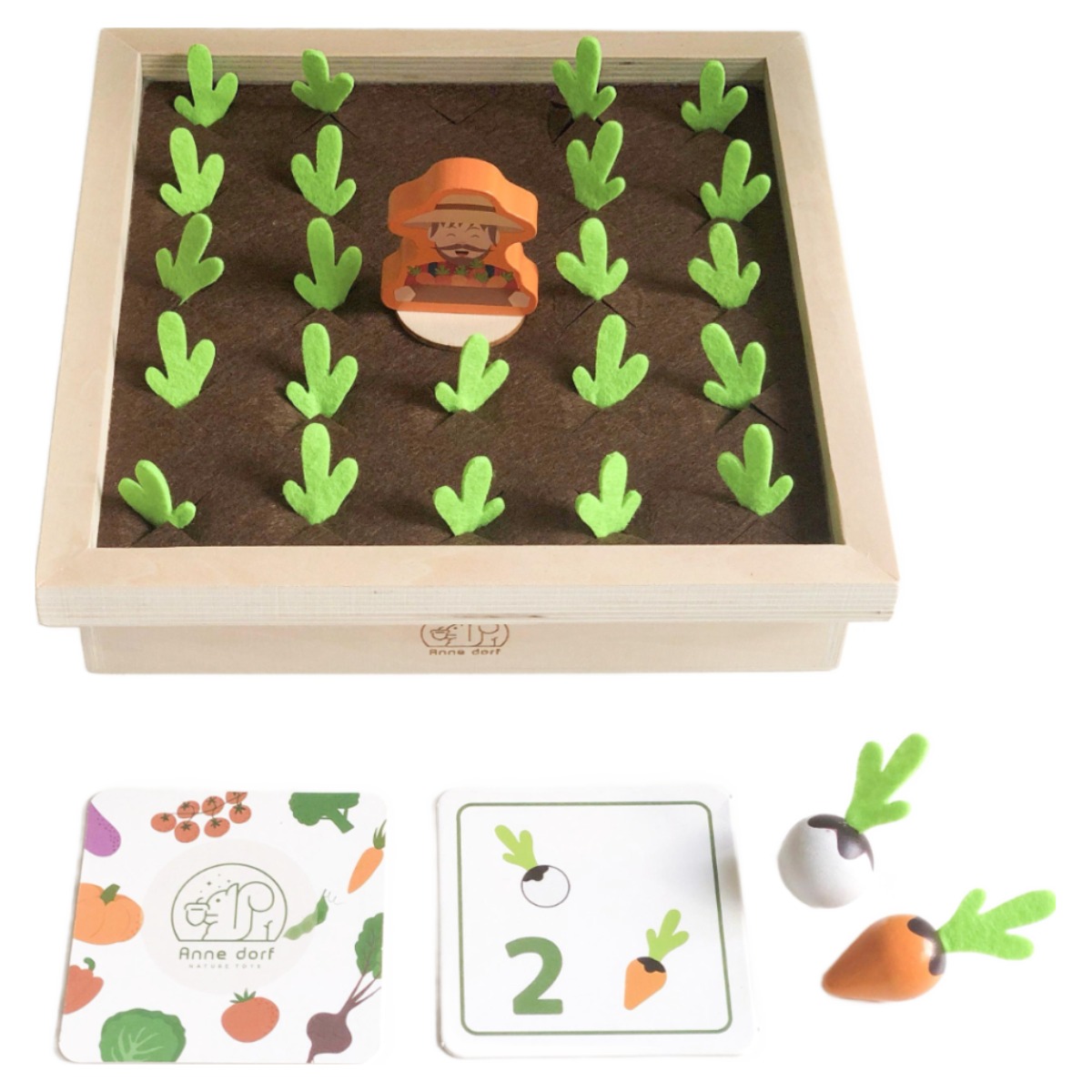 앤도르프 원목 당근뽑기 장난감 야채심기 소근육발달, 혼합색상, 1개 20,900원