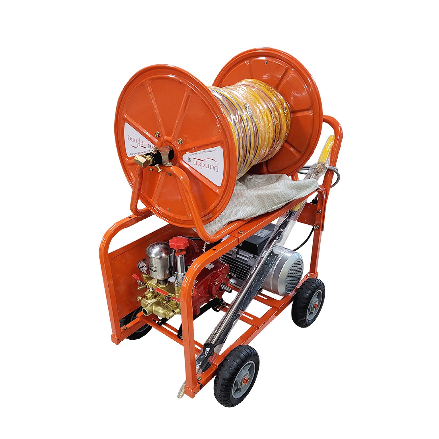 단단 고압 분무기 모터 3마력 이동식 직조호스 밀차형, 1개 587,300원