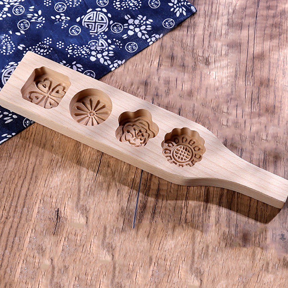 릴스베이 우드 다식판 4구 전통문양 떡틀 미니약과틀 월병몰드 양갱 약과 설날쿠키 틀 약식판 12,900원