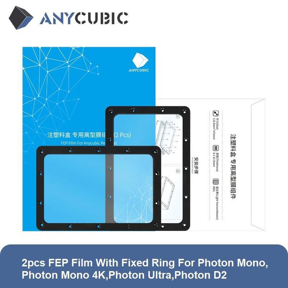 ANYCUBIC 포톤 모노, 포톤 모노 4K, 포톤 울트라, D2 FEP 필름, 고정 링 송진 LCD 3D 프린터 3D 인쇄 액세 30,100원