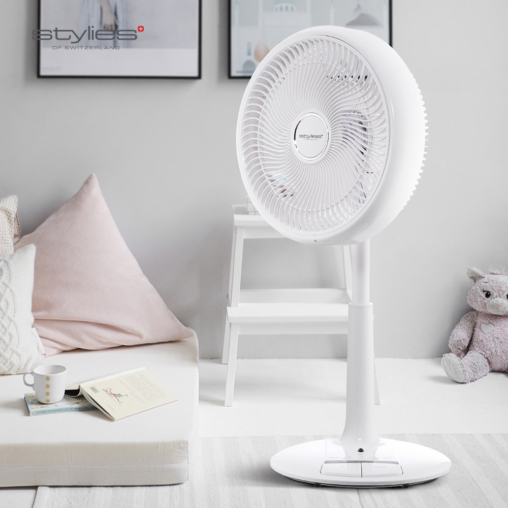 [저소음] 발터치 리모컨 스탠드 선풍기 3단풍속 회전 가정용 SSF-3805R 39,800원