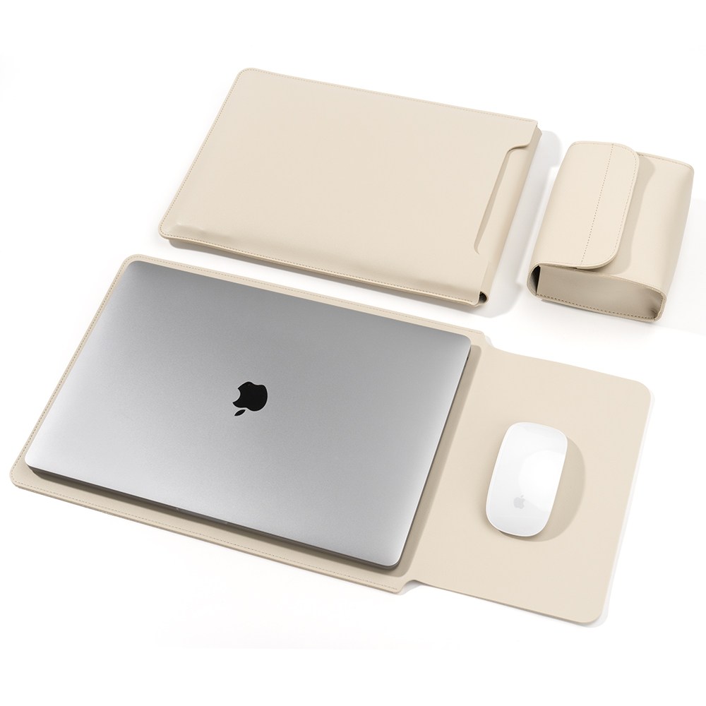 노트북 파우치 케이스 융쿠션 스크래치방지 14인치 16인치 노트북 파우치 케이스 커버 슬리브, 아몬드 화이트, 1개 18,200원