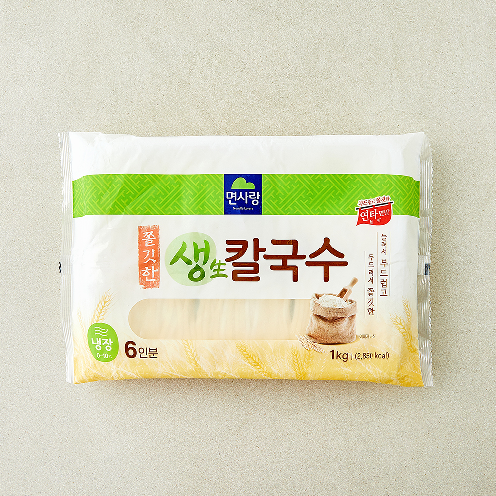 [로켓프레시] 면사랑 쫄깃한 생칼국수, 1kg, 1개 6,980원