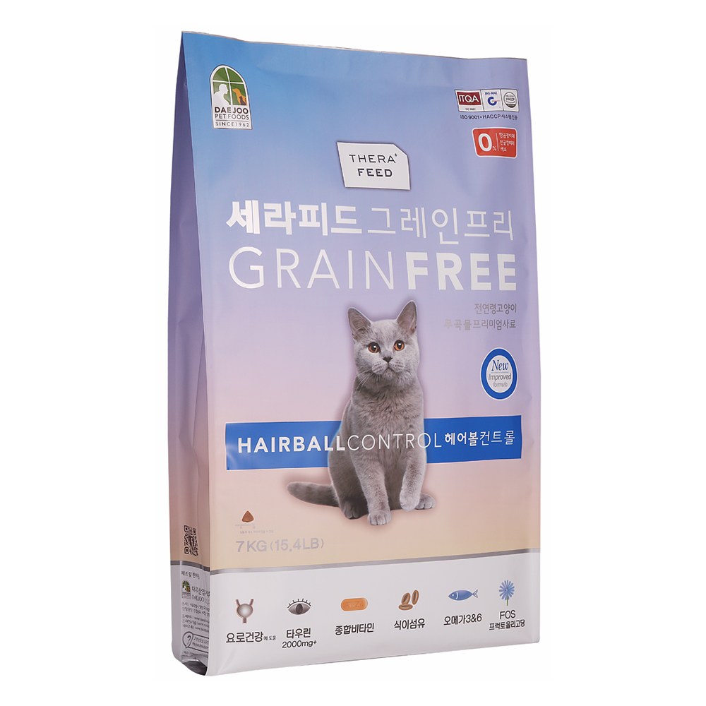 캐츠랑 고양이 세라피드 기능성 사료 헤어볼 2kg 7kg(무료배송) 사은품 증정, 1개 27,900원