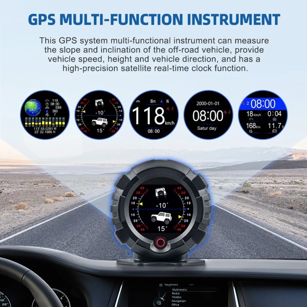 X95 GPS HUD 자동차 헤드업 디스플레이 4x4 오프로드 경사계 경사각 속도 위성 타이밍 자동차 액세서리 다기능 72,400원