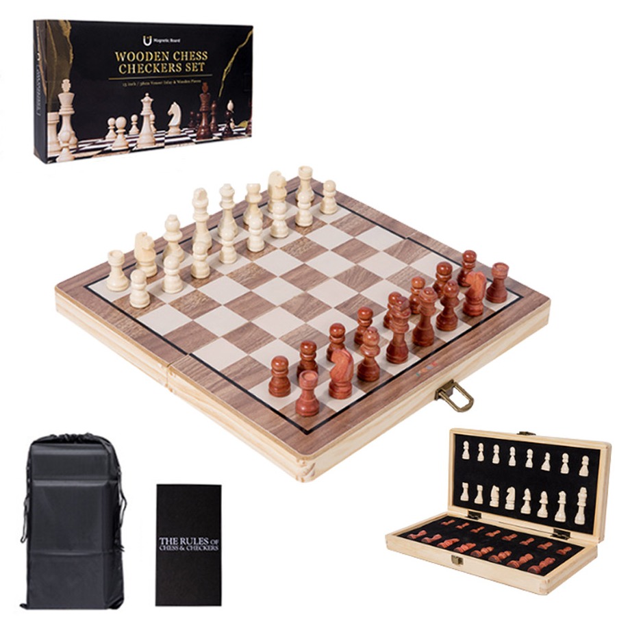 아이끌레 접이식 원목 마그네틱 보드게임 체스판 세트 소형 17,500원