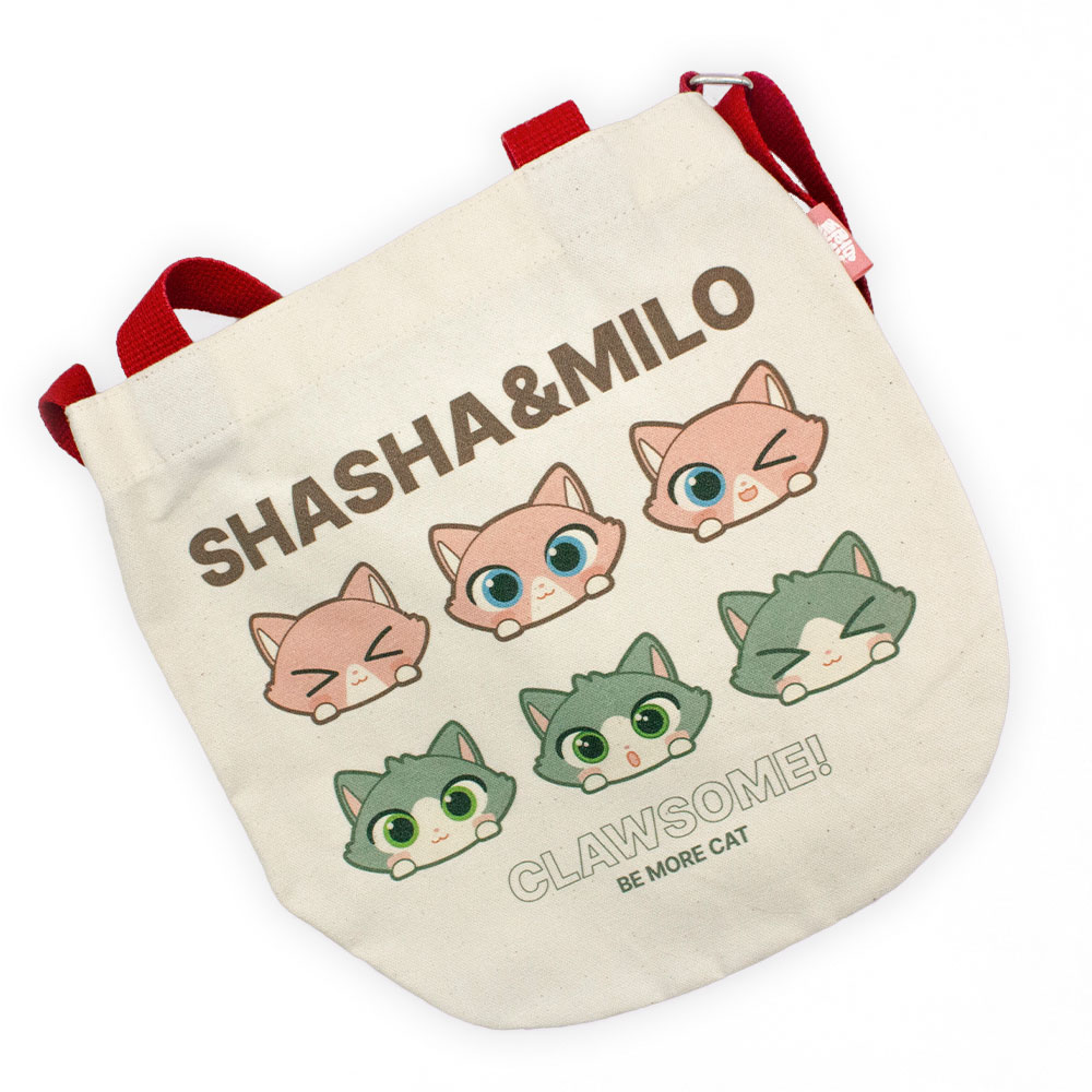 샤샤앤마일로 미니 에코백, 고양이 크로스 에코백 16,400원