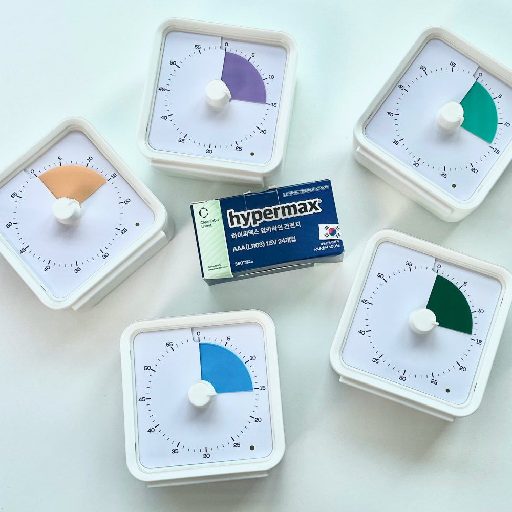 가나다라 무소음 뽀모도로 타이머 스톱워치, 1개, 스카이블루 28,800원