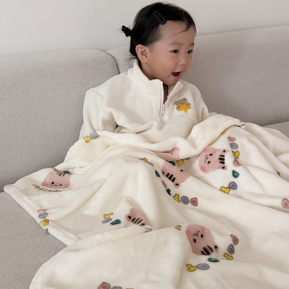 돗투돗 코지 밍크 극세사 아기 블랭킷 겨울 담요, 돗람이(아이보리) 10,400원