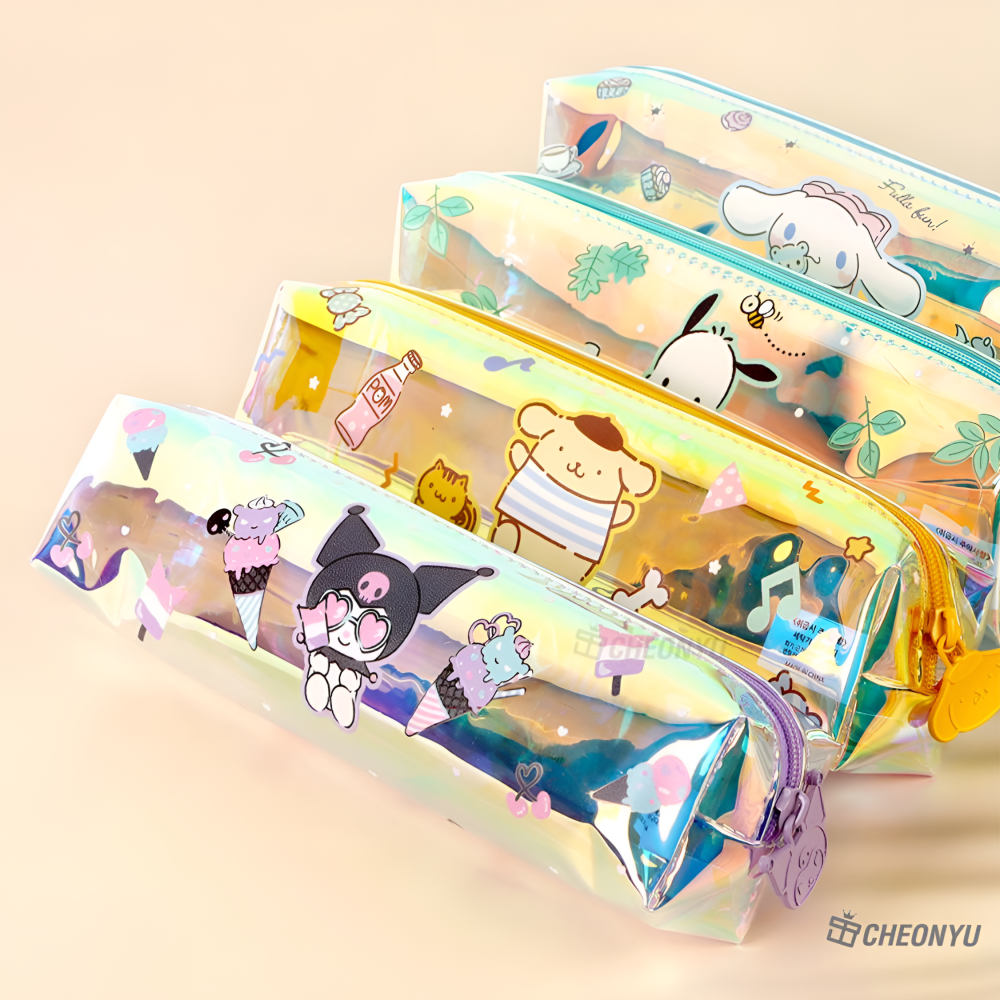 [글리즈] 산리오 홀로그램 슬림 사각필통 9,600원