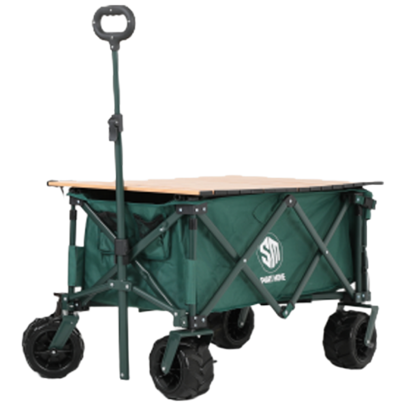 [블랙 프라이데이 한정 이벤트] 스마트무브 프리미엄 캠핑 웨건 광폭바퀴 뒷문 확장형, 카키, 1개, 웨건 69,900원