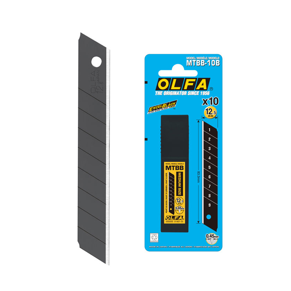 공구가이드 OLFA 올파 MTBB-10B 커터날 XMT-1 컷터날  MT-1 칼날 12.5mm 컷터칼날 흑강날 흑색날 7,470원