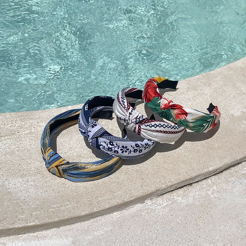 비바럽 꼬임 반다나 머리띠 AC20165F 플라워 페이즐리 에스닉 헤어밴드 터번 휴양지 바다 바캉스 여름 머리띠 7,120원