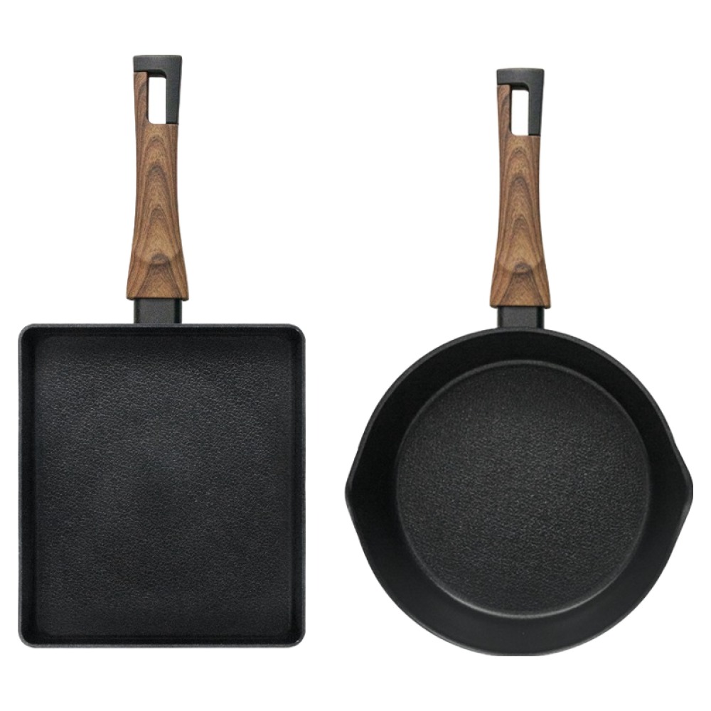 실바트 IH 인덕션 까리노 프라이팬 세트 2개, 블랙, 계란말이팬 24cm + 멀티플렉스팬 22cm, 1세트 59,900원