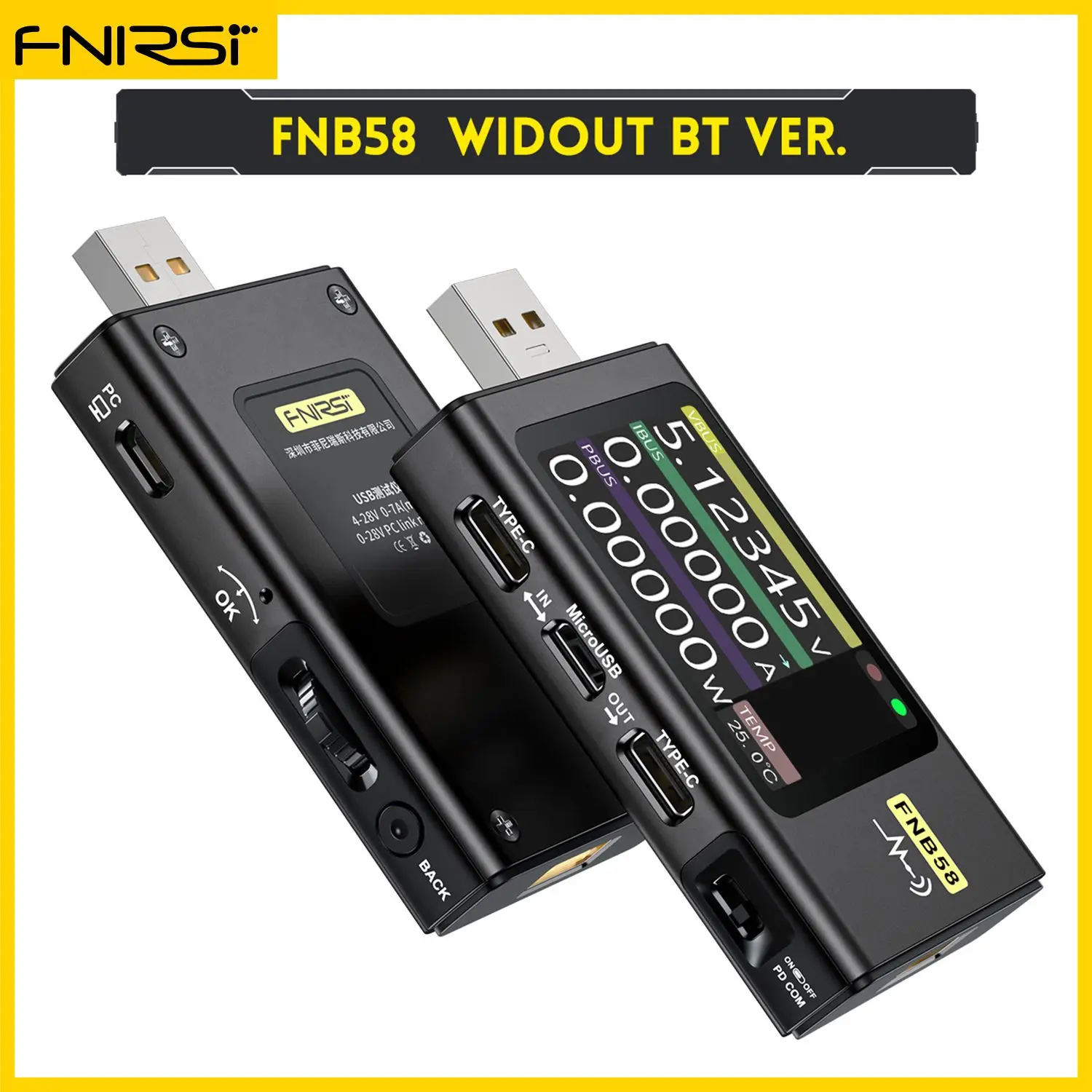 FNIRSI FNB58 FNB48P FNB48S FNB38 USB 테스터 전압계 전류계 QC4 + PD3.1 28V 3.0 2.0 PPS 고속 충전 프로 96,800원