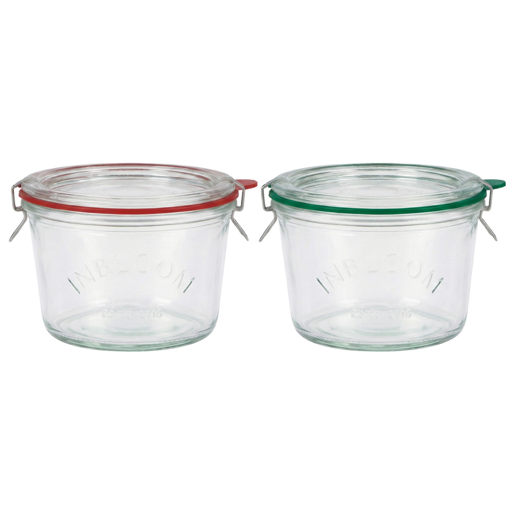 인블룸 아르떼 테이퍼드 유리용기 370ml 딥그린 + 딥레드 세트 7,080원