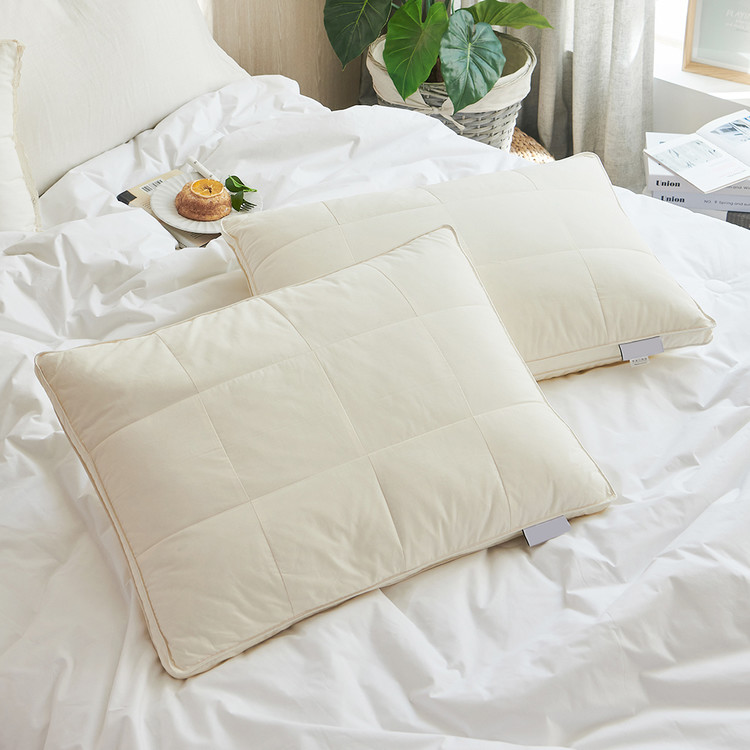 하이얀 구스베개 목편한 푹신한 편안한 거위털 베개, 1개, 아이보리 29,900원