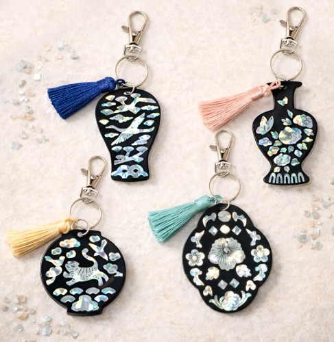 전통 자개 키링 만들기 DIY 공예 키트 초등 학생 외국인 한국 단체 체험 방과후 수업, 자개키링(무궁화) 2,600원