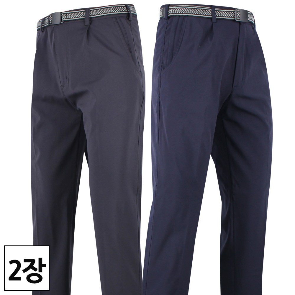 2장 여름용 남성 원턱 쿨 스판 무지 바지 남성용 빅사이즈 작업복 등산바지 M641 25,700원