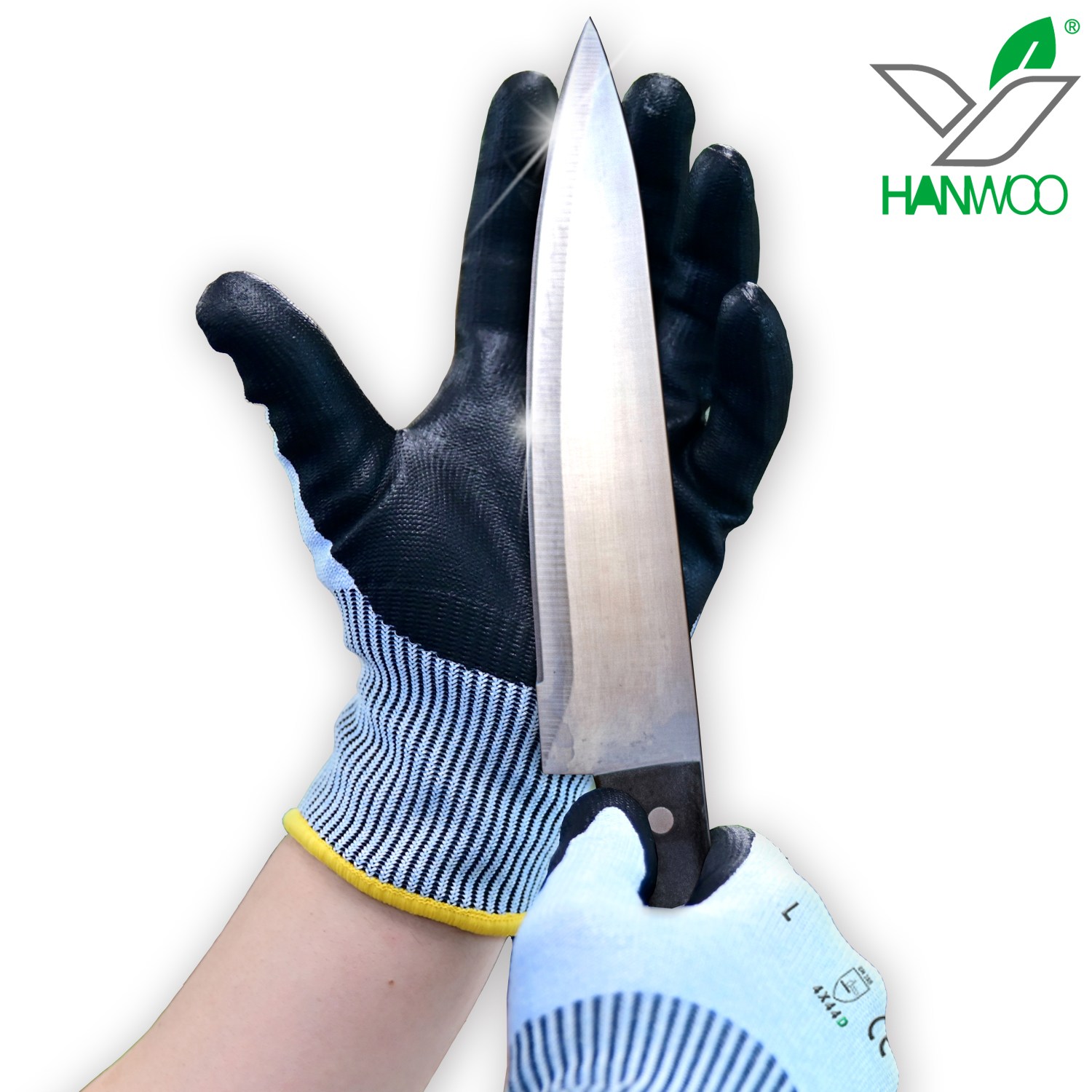 한우 탑그립 3000 CUT4 절단방지 NBR코팅 작업장갑, 단일색상, 5세트 23,500원