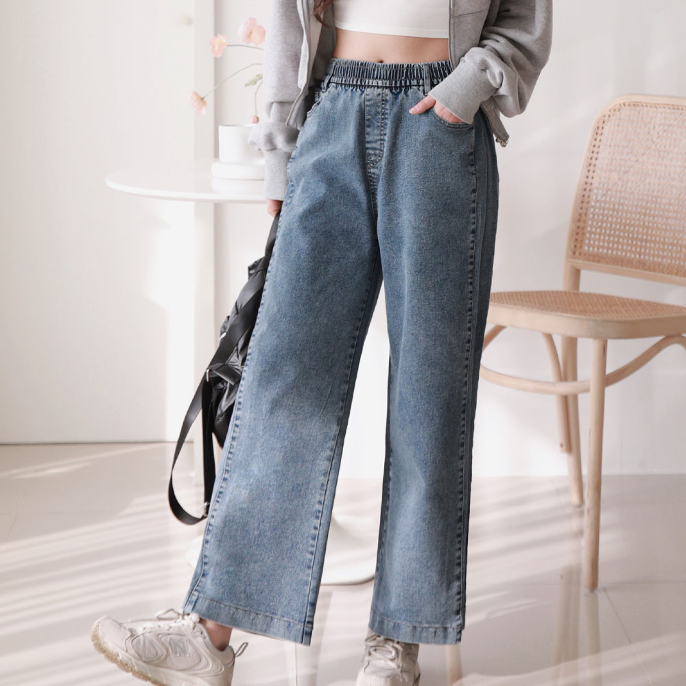 여성용 스판 와이드 봄 여름 청바지 팬츠 23,900원