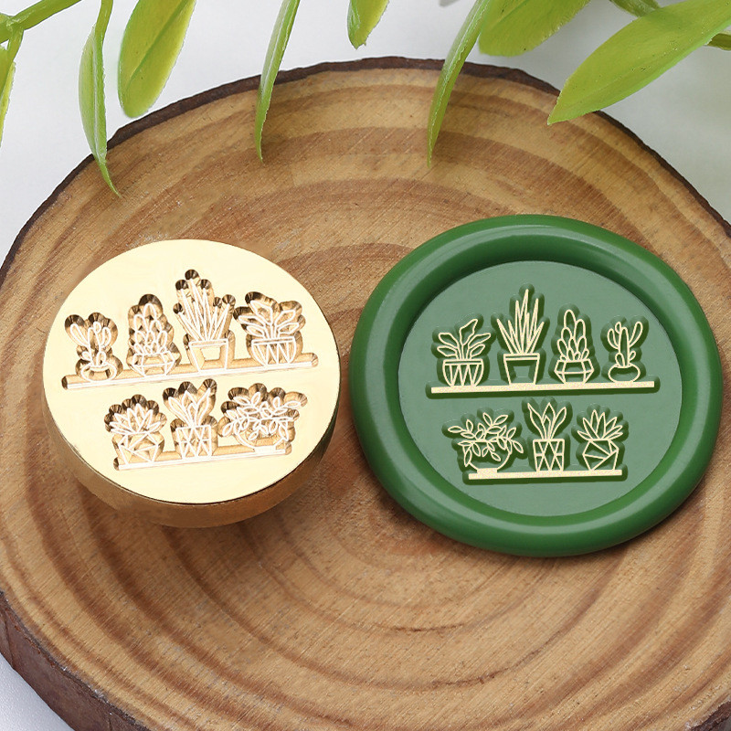 365Lifestyle 씰링 왁스 인장 세트 식물 화분 나무 황동 스탬프 헤드 9,800원