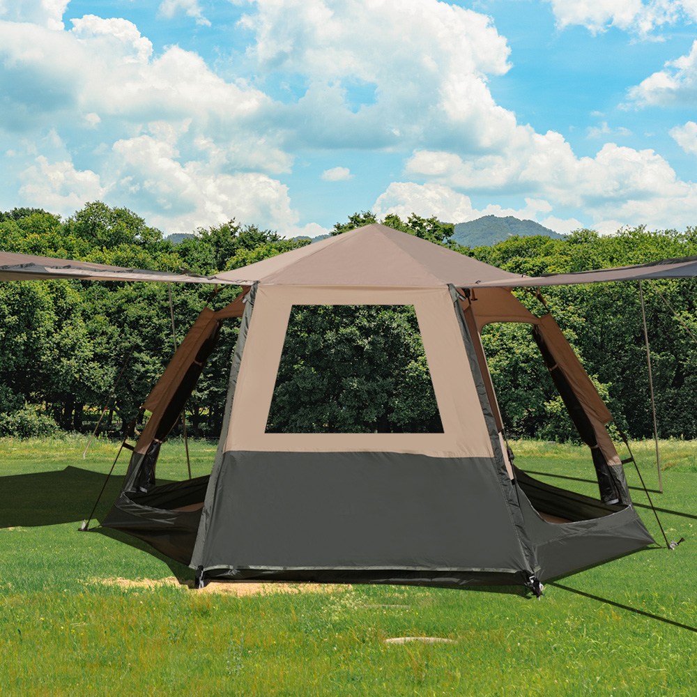 카르닉 뉴에라 원터치텐트 5-6인 투톤 카키베이지, TPU(투명창)타입(카키오트베이지), 5-6인용 대형 129,000원