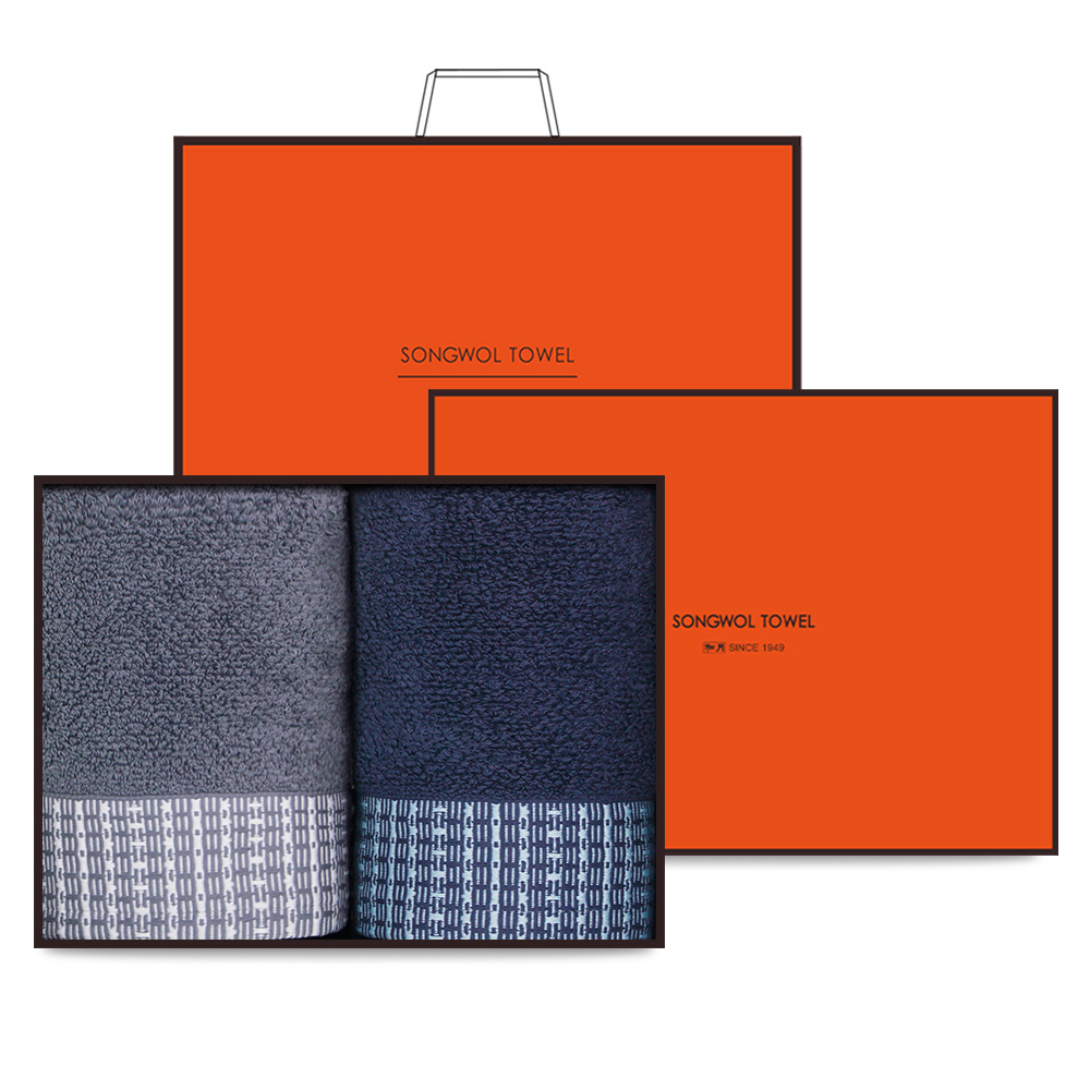 송월타월 호텔컬렉션 톤40 170g 30수 코마사 2장 선물세트 15,300원