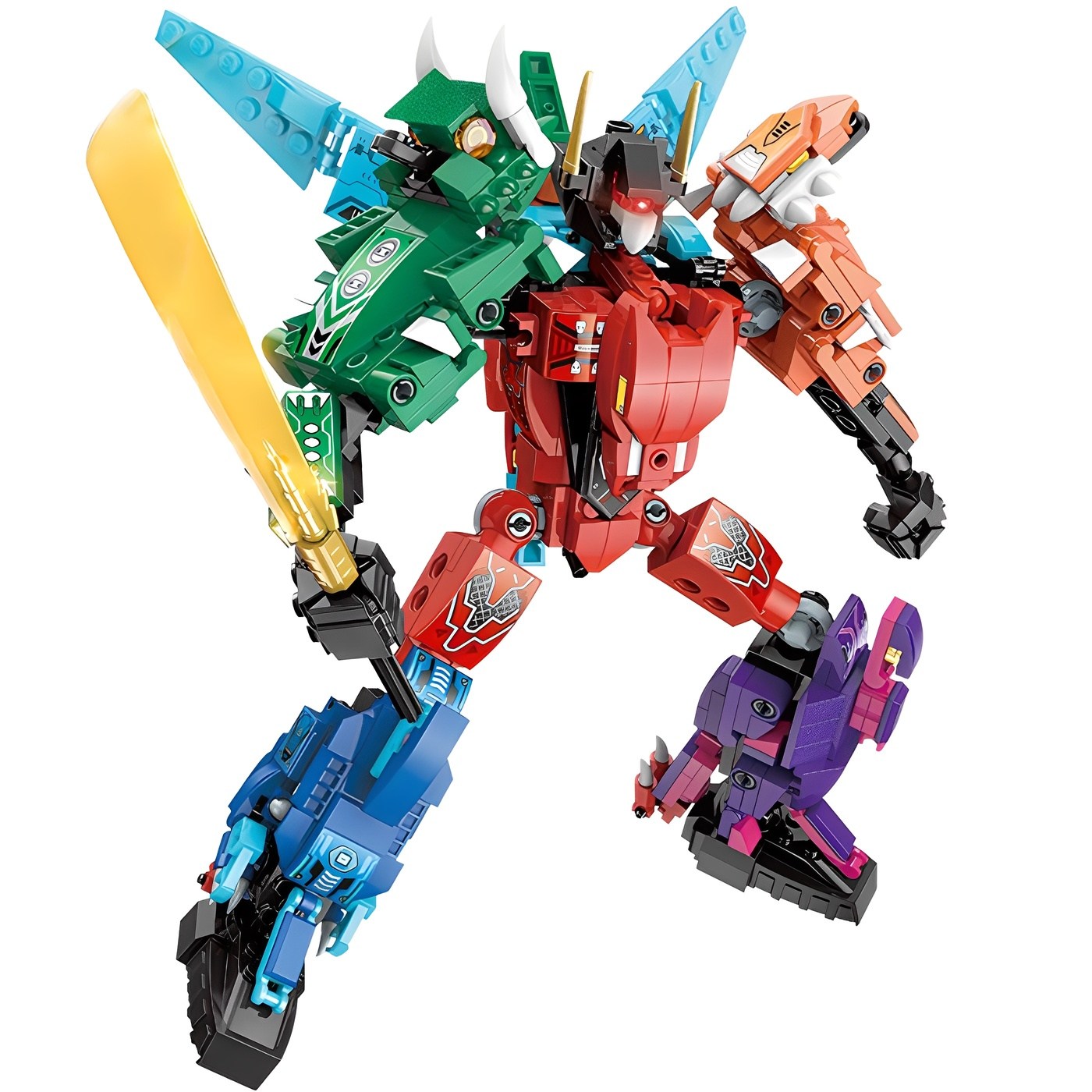 Pai 공룡 합체 변신 로봇 호환블록, 혼합색상, 1개, 현재가 22,000원