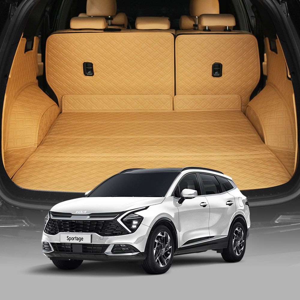 (증정 이벤트)디테일링 우븐블럭 트렁크매트 기아 스포티지 NQ5 가솔린/디젤/하이브리드/LPG, 새들브라운 x 아이보리, 스포티지NQ5 가솔린/디젤 139,000원
