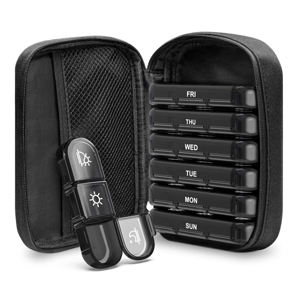 그린에버 Zikee 1day 3(아침점심저녁) week 휴대용 알약 케이스 Cloth bag, 1개 27,500원