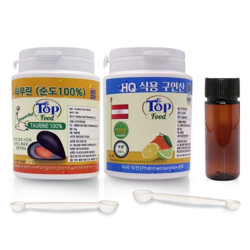탑푸드(최상의 식품) HQ 오스트리아 식용 구연산250g+ 타우린250g 특허청 상표등록 15,950원