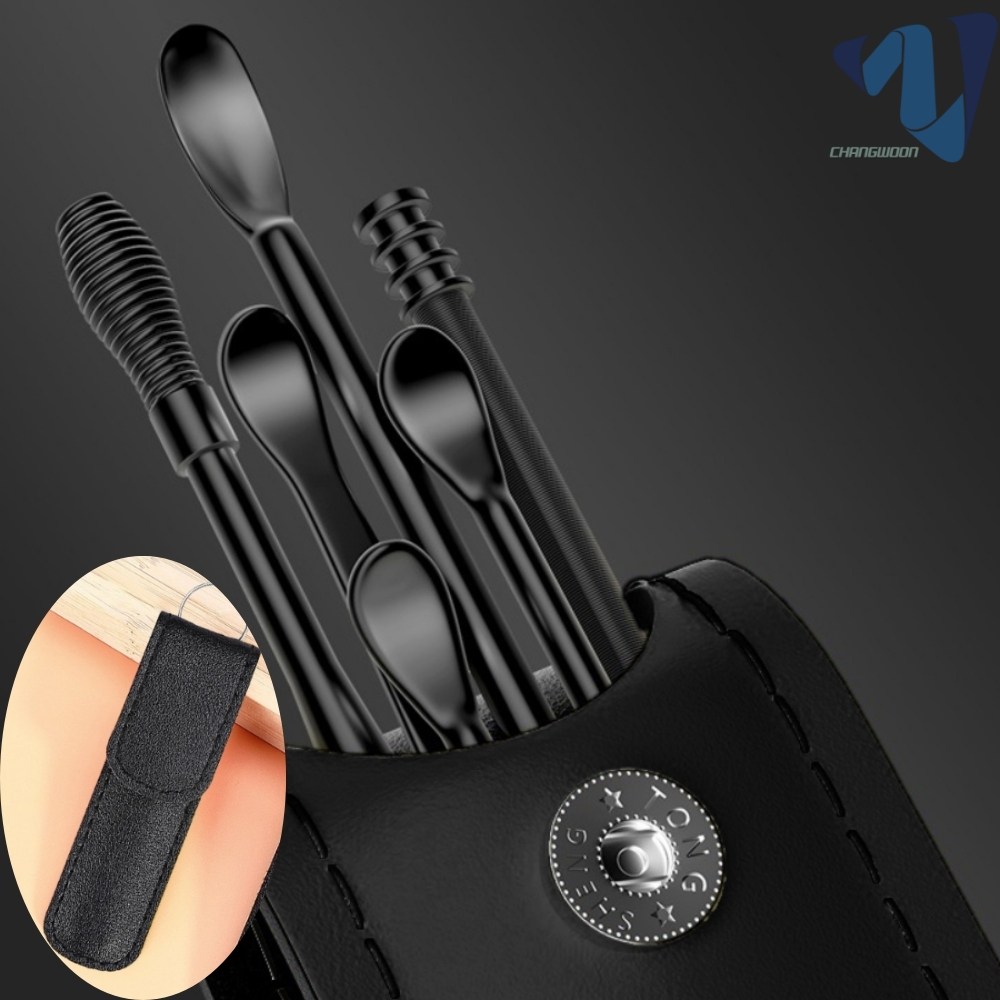 키홀더용 스텐 귀이개 6종 블랙 세트 귀청소 귀지제거 기본형 나선형 스프링형 2,880원